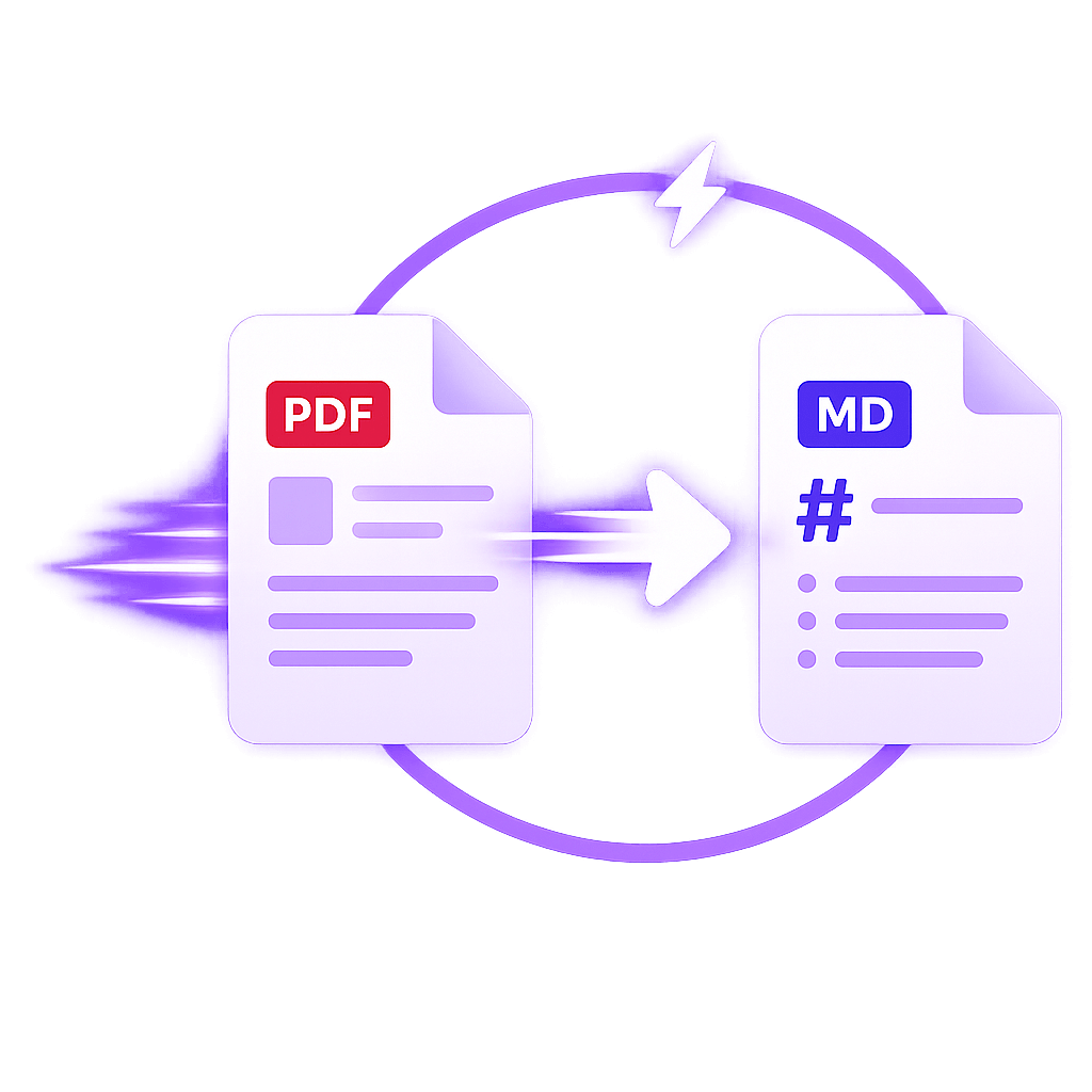 PDF transformed to Markdown by a serverless cloud
